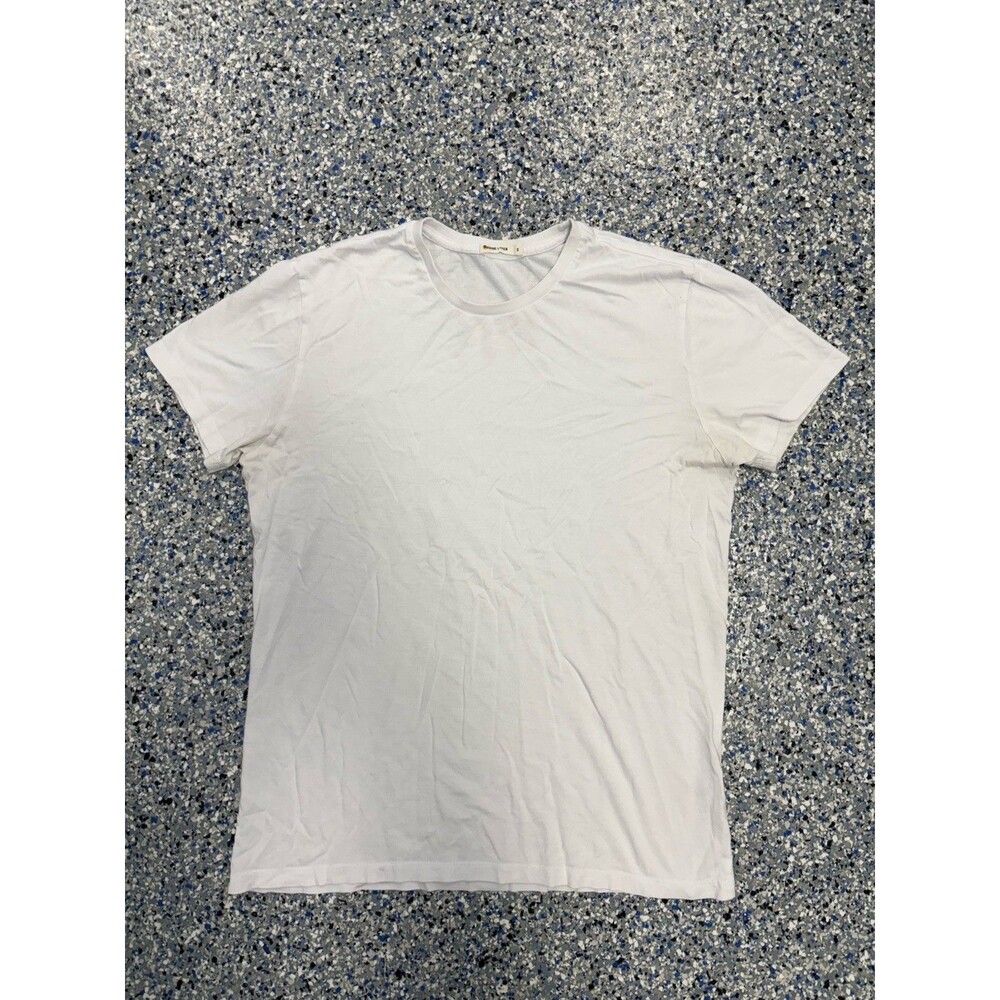 Marine Layer Men's Signature Crew Neck Tee Shirt White, Size Small
